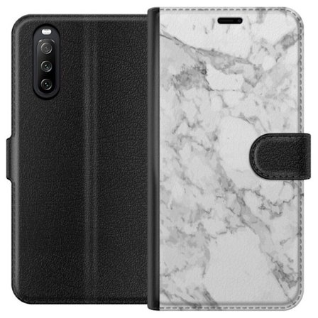 Kompatibelt Plånboksfodral till Sony Sony Xperia 10 III Marmor