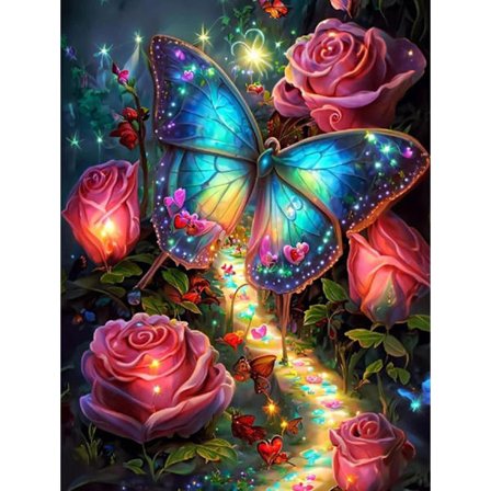 30x40cm 5D DIY Diamantmålning Full, Série de Papillon#I, DIY Diam