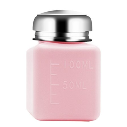 100-250 ml opløsningsmiddel flydende dispenserflaske med pumpehoved i rustfrit stål til neglekunst makeup rengøringsopløsning