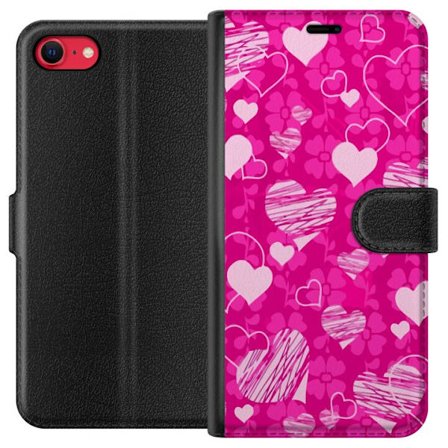 Kompatibelt Lommeboketui til Apple Apple iPhone 8 PopHjerteMønster