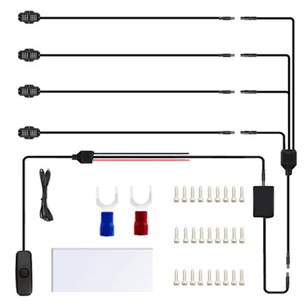 Car Light Underglow Light Rock Light Kit for bil ATV SUV med musikkmoduser