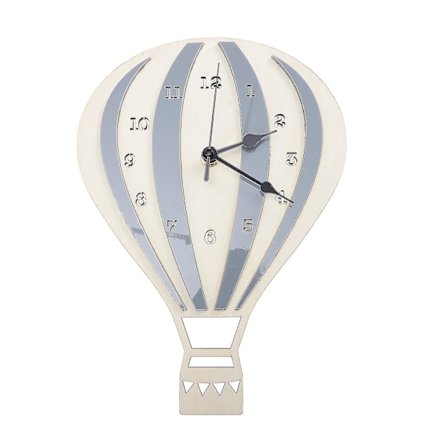 Lydløs Vægklokke med Luftballon til Børneværelset - dwdz (FMY)