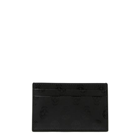 Alexander McQueen Skull Print Card Holder Sort, Herre Punge og Kortholder, Størrelse: ONE Size