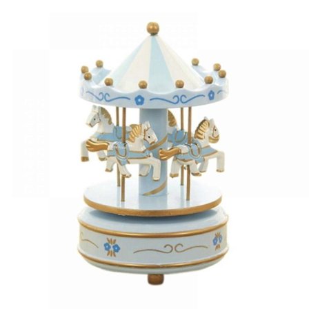Giyblacko Karusellimusiikkirasia 4 hevosella, klassinen pöytäkoriste, yhteensopiva kodin sisustuksen, häiden, syntymäpäivän, ystävänpäivälahjan kanssa