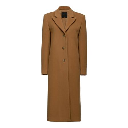 Pinko, Single-Breasted Coats Bruin, Dames, Maat:XS