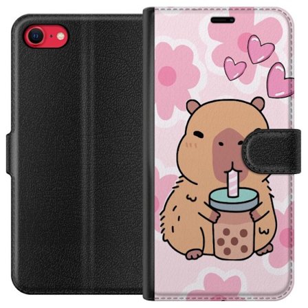 Kompatibelt Plånboksfodral till Apple Apple iPhone 8 Kawaii Capybara Hjärtan Anime Stil Söt Design Djurmotiv TikTok Populärt Present Tjej