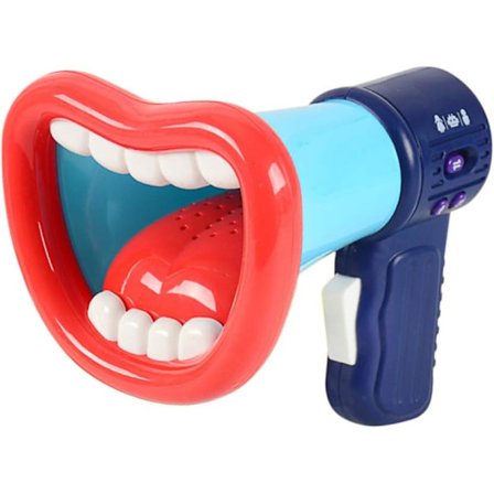 (Blå) Multifunksjonsleke med stemmeforsterker megafon late som