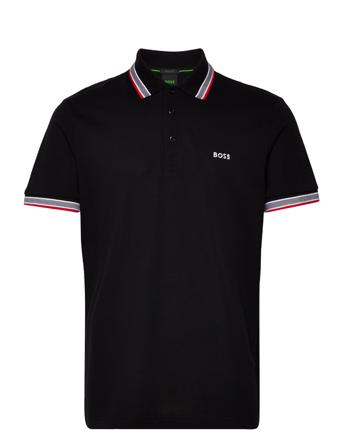 Paddy Polos Short-sleeved Svart BOSS*Betinget Tilbud