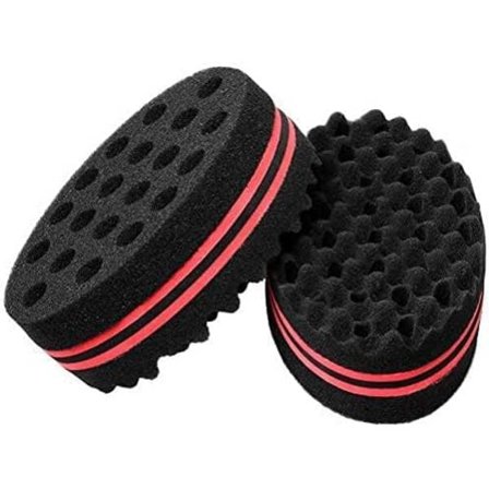 2 stk hår svamp børste, vri og dreads afro spoler hår krøller børster dobbeltsidig magisk hår svamp for hjem og frisør