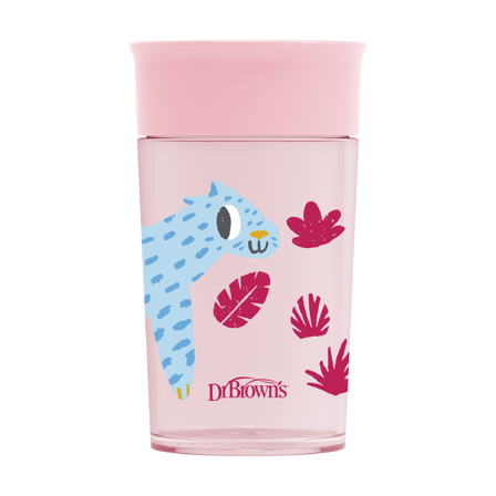 Dr. Brown's Smooth Wall Cheers 360 Cup, Rosa, 300 ml