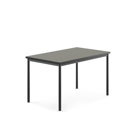 Desk SONITUS, 1200x800x720 mm, dark grey linoleum, anthracite