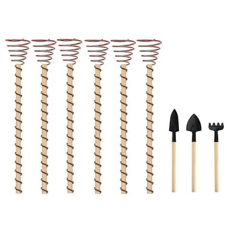 Elektrokultur Plantepinde 30 cm Elektrokultur Kobberstænger Prober 10 stk. Lang Kobbertråd Have