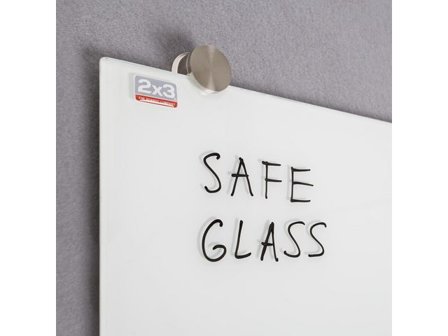 2X3 THE BOARDS' COMPANY Glastavla Magnetisk vit 150x120cm - Lyreco - Kontorsmöbler och inredning - Whiteboardtavlor och tillbehör - Whiteboardtavlor -