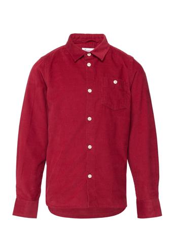 Corduroy Shirt - Gots/Vegan Red Knowledge Cotton Apparel