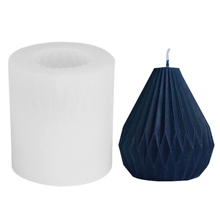 Silikoniset kynttilämuotit 3D geometrinen kynttilämuotti sylinterin muotoinen moderni kynttilämuotti kynttilän valmistukseen käsityökoristeita