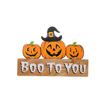 Halloween träprydnad Trick or Treat skrivbordsdekorationer