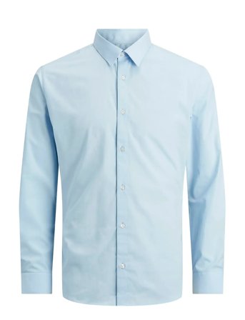 Jjejoe Shirt Ls Plain Noos Blue Jack & J S