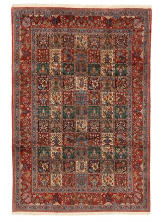 Moud Sherkat Farsh Vloerkleed 200X295 Donkerrood/Bruin Wol, Perzië/Iran