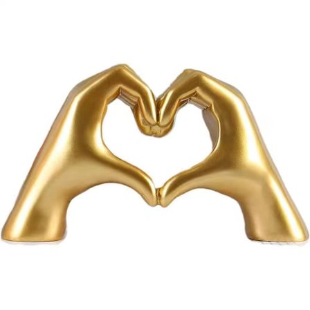 Sydämenmuotoinen rakkaus sormikoriste työpöydälle, kodin sisustus