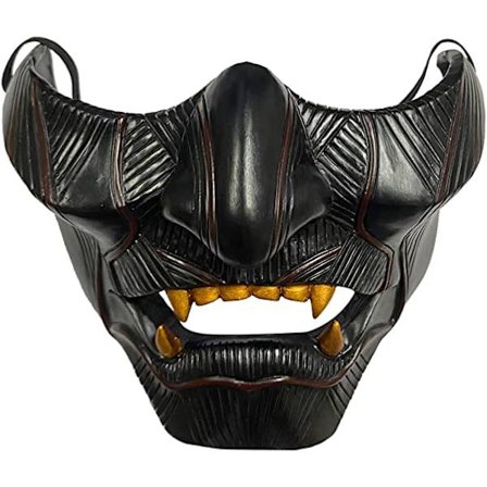 Ghost Mask of Tsushima Jin Sakai Cosplay Halv ansikte Resin Samurai