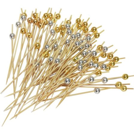 Cocktailpinnar i trä, drinkpinnar, finger food-pinnar, grillspett i trä, partypinnar 12 CM 200 st