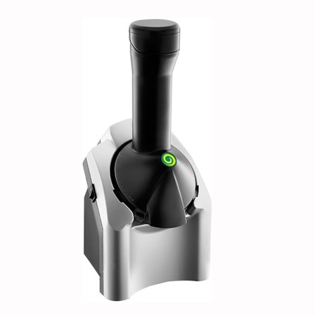 Frossen frugt softice-maskine til sunde veganske og mælkefri godbidder, sølvfarvet maskine med 36 opskrifter, nem at rengøre, hurtig og enkel at bruge