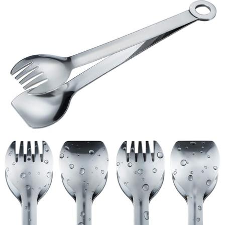 Sett med 4 minitenger i rustfritt stål, 6"-WELLNGS"