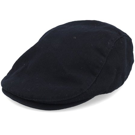 Beechfield - Black flatcap Czapka Z Daszkiem - Black Vintage Flat Cap @ Hatstore