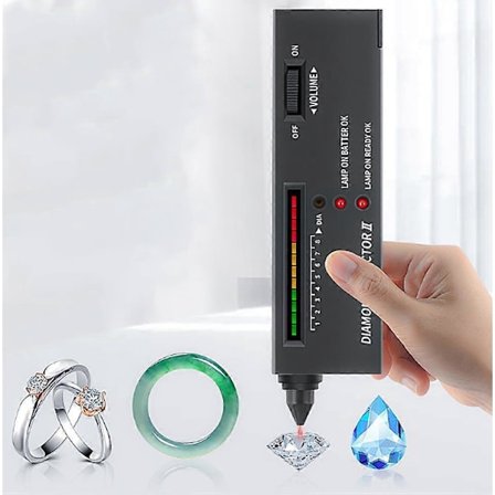 Diamanttester Pen Højpræcisions ædelstenssmykketestværktøj med diamantdetektor med etui til erfarne begyndere