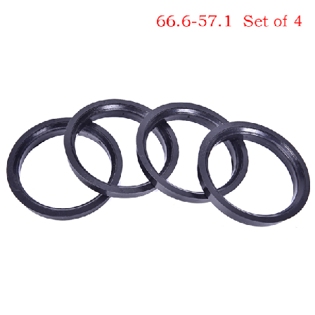 4st 66,6-57,1 Mm Plast Hjulhål Center Krage Nav Centric