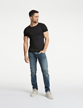 Lindbergh Basic Bamboo Tee S/S 2 Pack - Black - XL