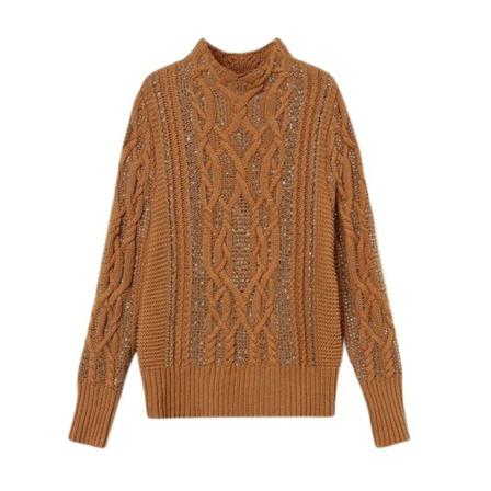 Twinset, Twinset Trui Bruin, Dames, Maat:M