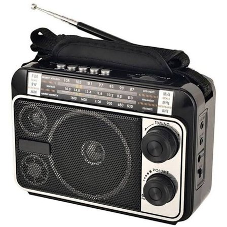 AM/FM/SW1/SW2 Transistorradio AC eller Batteridriven Radio med Bästa Mottagning Stor Högtalare, av DEBUNS