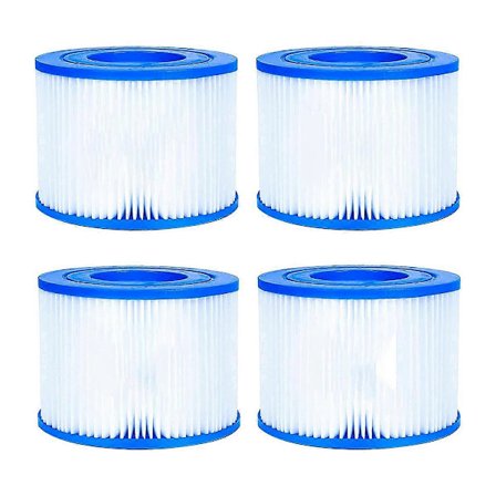For Type VI Bassengfilterpatron, 4-pakning med oppblåsbar boblebad og SPA erstatningsfilter kompatibel