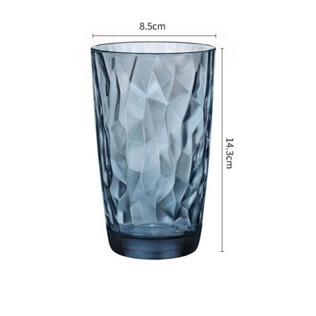 470 ml akryl glas vand kop høj enkelt, mørkeblå
