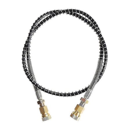 Högtrycksslang med fjäderlindning 100cm lång Pcp Pneumatik Luftpåfyllningspump Nylon Svart Slang