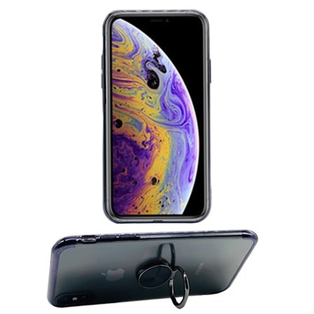 Suojaava silikonikuori rengaspidikkeellä - iPhone X/XS