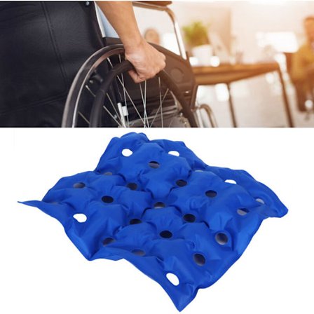 Oppustelig sædehynde behagelig stolpude til brug i kørestol derhjemme og på kontoret