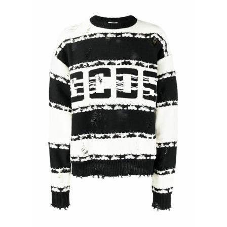 Gcds, Round-neck Knitwear Zwart, Heren, Maat:XL