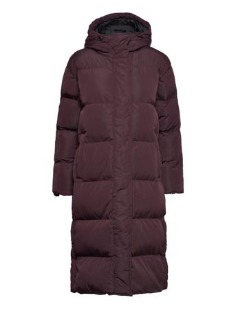 Studios Longline Duvet Coat Foret Jakke Burgundy Superdry