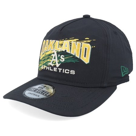 New Era - MLB Black snapback Czapka Z Daszkiem - Oakland Athletics Throwback Brush Black Strapback @ Hatstore
