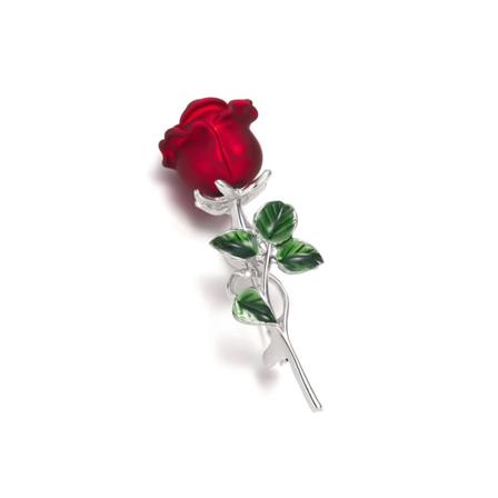 Rose Brosje Retro Blomsterskjerf Sjal Klips for Kvinner Bryllup Par