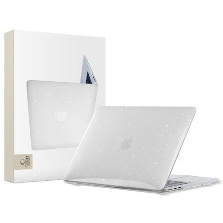Tech-Protect SmartShell-etui til MacBook Air 13" M2 / M3 / 2022-2024 - Klar glitter