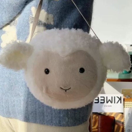 Jellycat Bartholomew mjukdjur, mjukt och bekvämt, perfekt för barn, Alla hjärtans dag-presenter, samlarobjekt, liten fårväska 19 cm