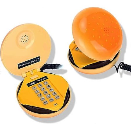 Hamburger Telefon, Cheeseburger Burger Hamburger Telefon Søde Telefoner Fastnet Telefon Ledningstelefon Bordtelefon til Hjem Hotel Kontor Dekoration 