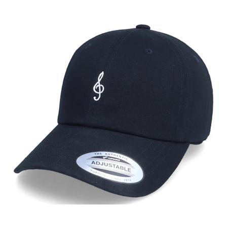 Abducted - Svart unconstructed Caps - Treble Clef Black Dad Cap @ Hatstore