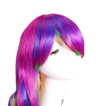 Värikäs naisten peruukki aidoista hiuksista upeilla kiharoilla