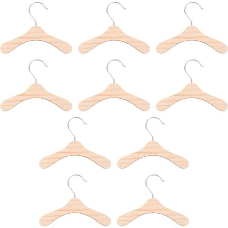 Tøjstativ til kæledyr 10 stk. Mini tøjstativ til hunde Tøjstativ i træ