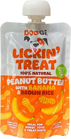 DOGGI Lickin' Treat Peanut Butter with Banana and Brown Rice 100 g