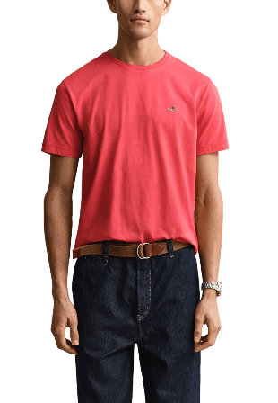 GANT Regular Fit Shield T-Shirt T-shirts Herr Röd XL